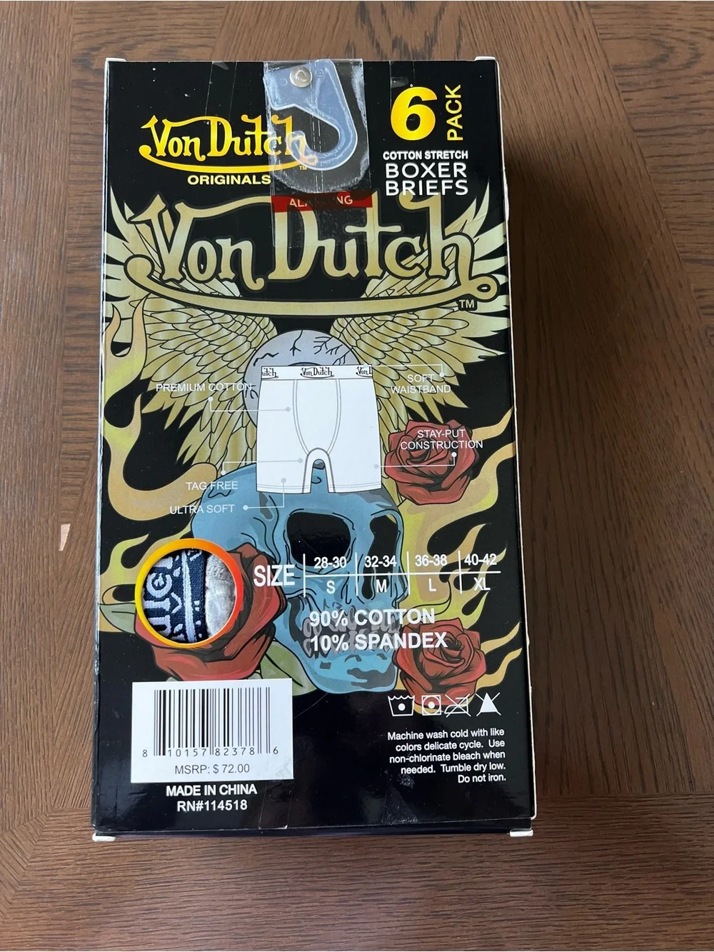 Von Dutch Men’s Boxer Brief Pack - Blue, Gray & Black